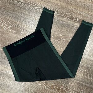 Outdoor Voices Green Seamless Leggings